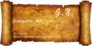 Gangetz Nóra névjegykártya