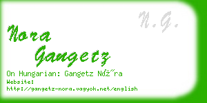 nora gangetz business card